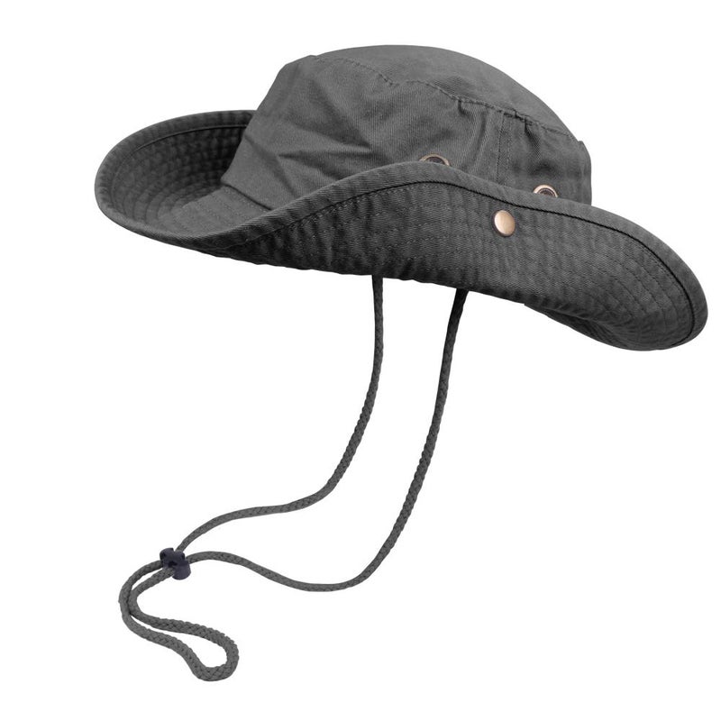 TZ Promise Bucket Hat Hiking Fishing Wide Brim UV Sun Protection Safari Unisex Boonie (Dark Grey, Large/X-Large) - Image 1